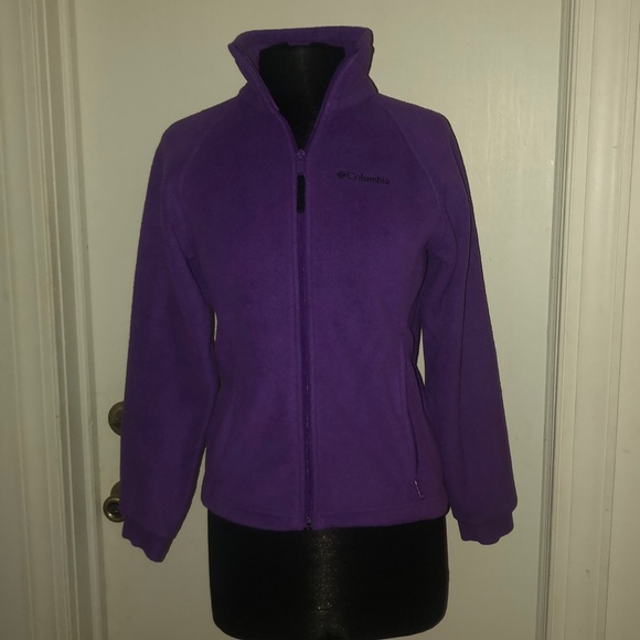 purple zip up fleece